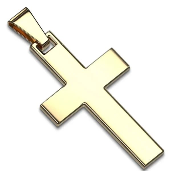 Anhänger Kreuz Gold aus Edelstahl Unisex