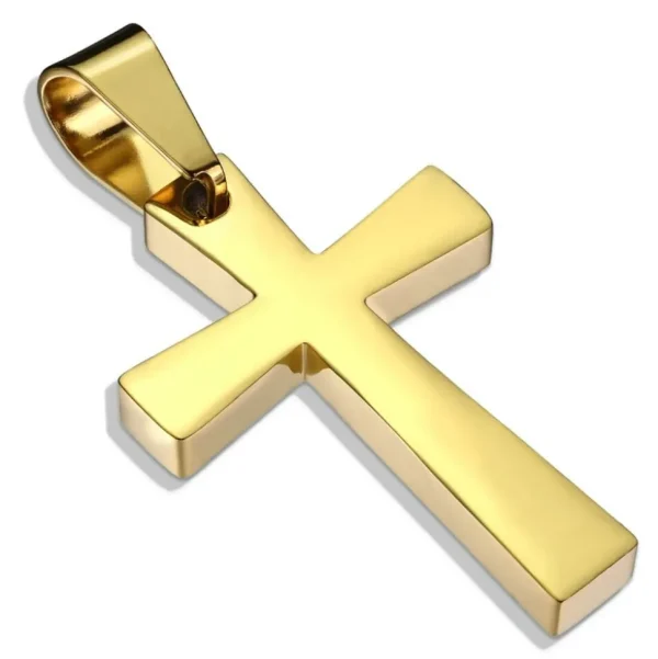 Anhänger Kreuz Gold aus Edelstahl Unisex