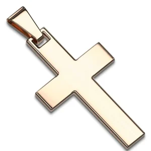 Anhänger Kreuz Rosegold aus Edelstahl Unisex