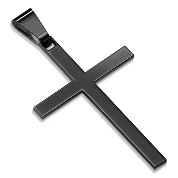 Anhänger Kreuz schwarz aus Edelstahl Unisex