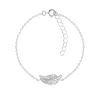 Armband Blatt mit Kristall aus 925 Silber Damen