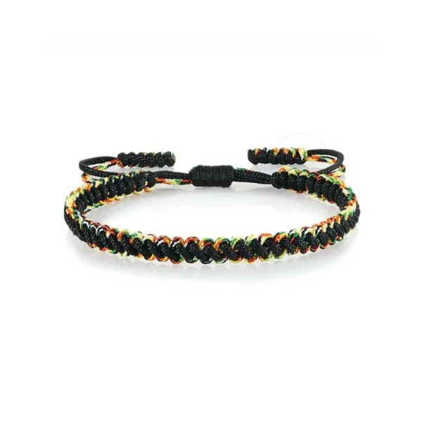 Armband geflochten Bunt/Schwarz aus Nylon Unisex