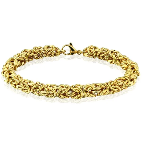 Armband mit verwobenen Gliedern Gold aus Edelstahl Unisex