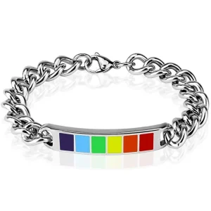 Armband Regenbogen Silber aus Edelstahl Unisex