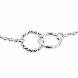 Armband verbunde Kreise Silber aus 925 Silber Damen