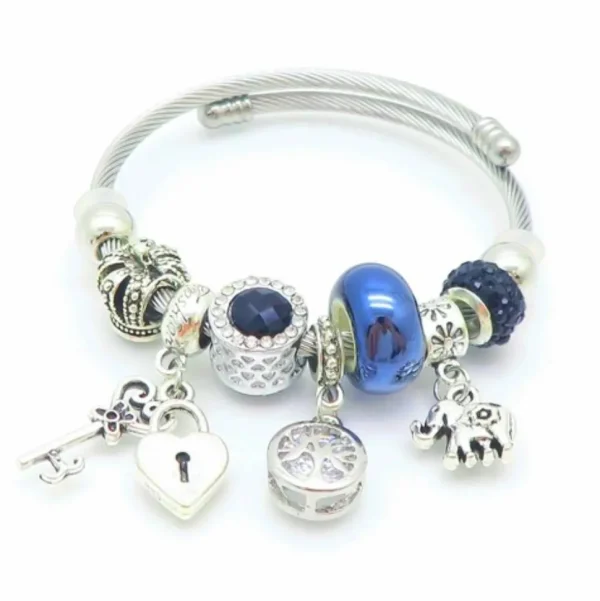 Armreif "Charm´s" Silber aus Edelstahl Damen