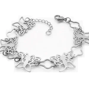 Bettelarmband Schmetterling silber aus Edelstahl Damen