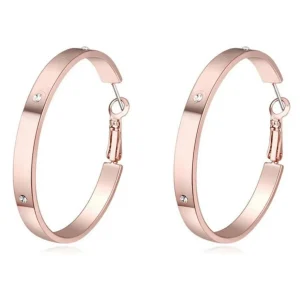 Creolen Circle Rosegold aus Messing Damen