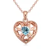 Kette Blue Heart Rosegold aus Messing Damen