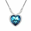 Kette Blue Heart Silber aus Messing Damen