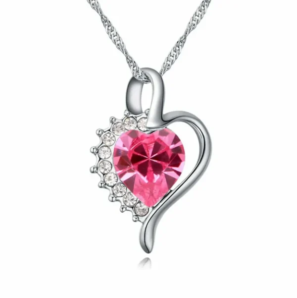 Kette Crazy Heart Silber aus Messing Damen