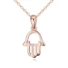 Kette Hand der Fatima Rosegold aus Messing Damen