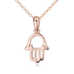 Kette Hand der Fatima Rosegold aus Messing Damen