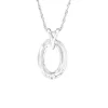 Kette mit ovalem LA CRYSTALE® Kristall aus 925 Silber Damen