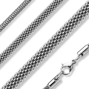 Kette 2mm engmaschig Silber aus Edelstahl Unisex