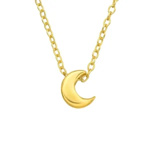 Kette Mond goldfarben aus 925 Silber Damen