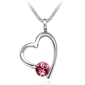 Kette Open Heart Silber aus Messing Damen