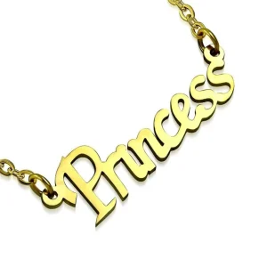 Kette Prinzessin Gold aus Edelstahl Unisex