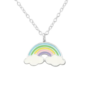 Kette Regenbogen aus 925 Silber Kinder