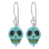 Ohrhänger Skull türkis aus 925 Silber Damen