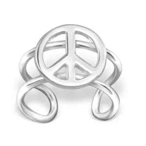 Ohrklemme Peace aus 925 Silber Damen