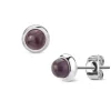 Ohrstecker Amethyst Silber aus Edelstahl Unisex