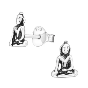 Ohrstecker Buddha aus 925 Silber Damen