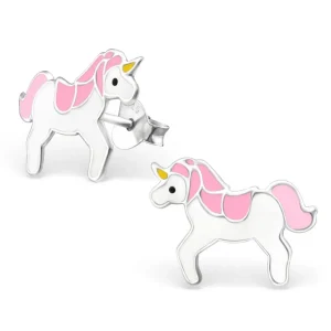 Ohrstecker Einhorn aus 925 Silber für Kinder