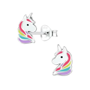 Ohrstecker Einhorn Unicorn aus 925 Silber Kinder