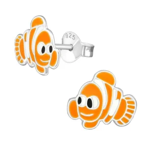 Ohrstecker Fisch Nemo aus 925 Silber Kinder