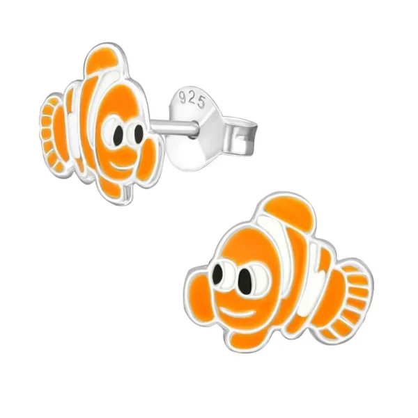 Ohrstecker Fisch Nemo aus 925 Silber Kinder