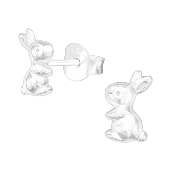 Ohrstecker Hase aus .925 Silber Kinder