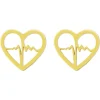 Ohrstecker Heartbeat gold aus Edelstahl Damen