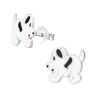 Ohrstecker Hundewelpe aus 925 Silber Kinder