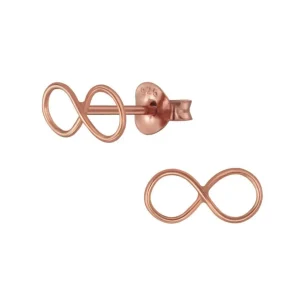 Ohrstecker Infinity Rosegold aus 925 Silber Damen