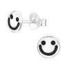 Ohrstecker kleiner lachender Smiley aus 925 Silber Kinder