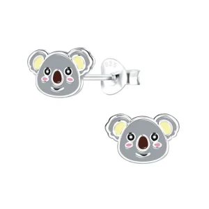 Ohrstecker Koala aus 925 Silber Kinder