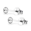 Ohrstecker mit echtem europäischem Kristall (LA CRYSTALE) 3mm aus 925 Silber Damen