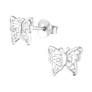 Ohrstecker Schmetterling aus 925 Silber Damen