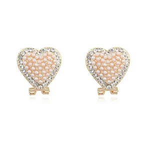 Ohrstecker Sparkling Heart gold aus Messing Damen