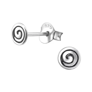 Ohrstecker Spirale aus 925 Silber Damen