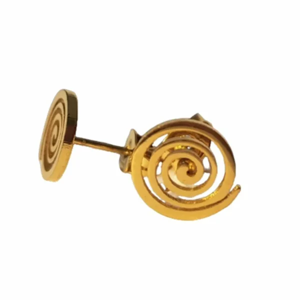 Ohrstecker Spirale gold aus Edelstahl Damen