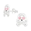 Ohrstecker Totenkopf mit Strass 925 Silber Damen