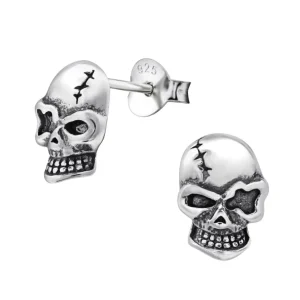 Ohrstecker Totenkopf Skull aus 925 Silber Herren