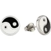 Ohrstecker Yin & Yang Silber aus Edelstahl Unisex