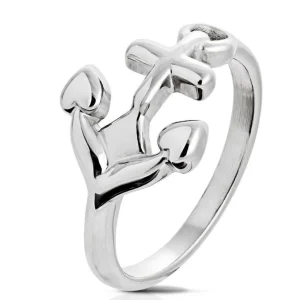 Ring Anker silber aus Edelstahl Unisex