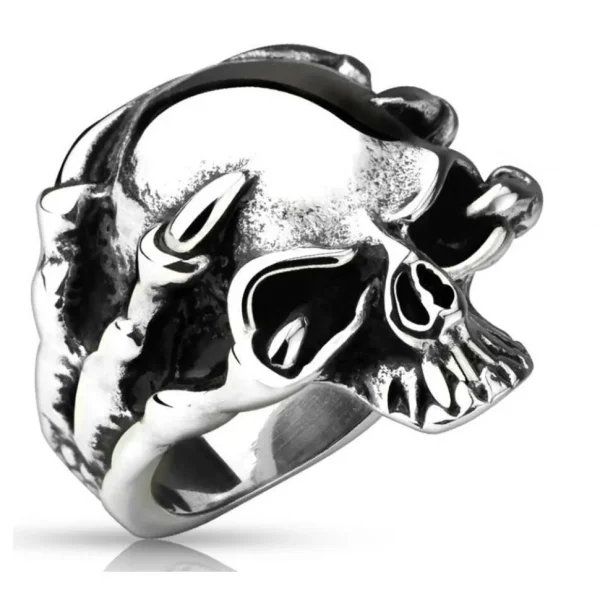 Ring Drachenklaue Silber aus Edelstahl Herren