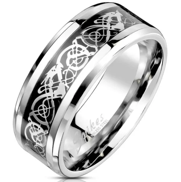 Ring keltisches Tribal Silber aus Edelstahl Unisex