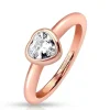 Ring Kristall Rosegold aus Edelstahl Damen