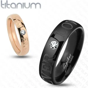 Ring Paare Forever Love Rosegold aus Titan Unisex